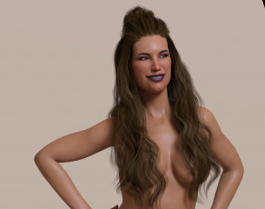 Картинка 3д+графика люди+ people девушка взгляд фон