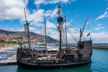 Картинка santa+maria+de+colombo корабли парусники каравела