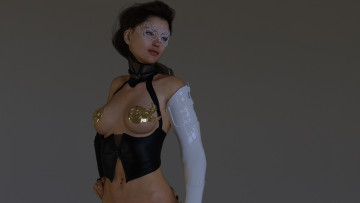 Картинка 3д+графика фантазия+ fantasy девушка взгляд фон