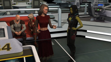 Картинка 3д+графика фантазия+ fantasy девушки взгляд фон грудь