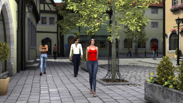 Картинка 3д+графика фантазия+ fantasy взгляд девушки фон