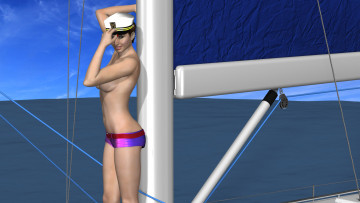 Картинка 3д+графика люди+ people девушка взгляд фон