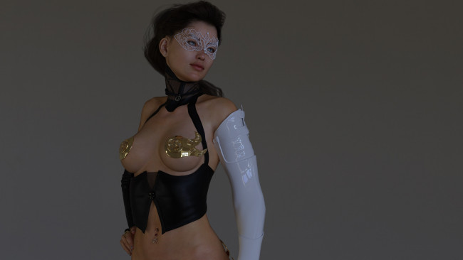 Обои картинки фото 3д графика, фантазия , fantasy, девушка, взгляд, фон