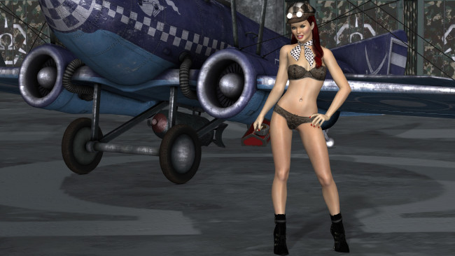 Обои картинки фото 3д графика, люди , people, взгляд, фон, девушка