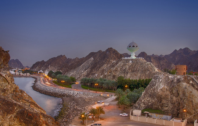 Обои картинки фото corniche, oman, города, - панорамы, простор