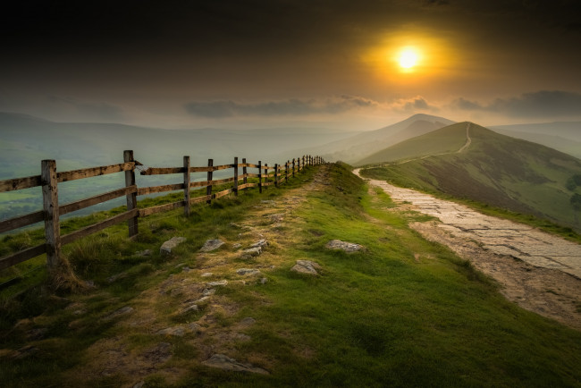 Обои картинки фото природа, восходы, закаты, простор