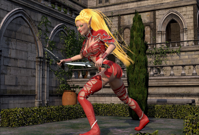 Обои картинки фото 3д графика, эльфы , elves, эльфийка, фон, взгляд