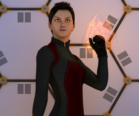 Картинка 3д+графика фантазия+ fantasy фон взгляд девушка