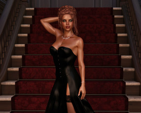 Картинка 3д+графика люди+ people фон взгляд девушка