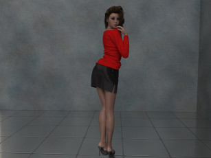 Картинка 3д+графика люди+ people фон взгляд девушка