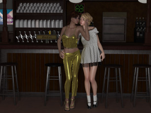 Картинка 3д+графика люди+ people фон взгляд девушки