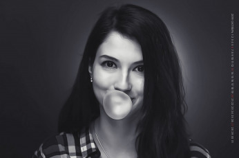 Картинка календари компьютерный+дизайн взгляд женщина девушка 2019 calendar жвачка