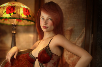 Картинка 3д+графика люди+ people фон взгляд девушка