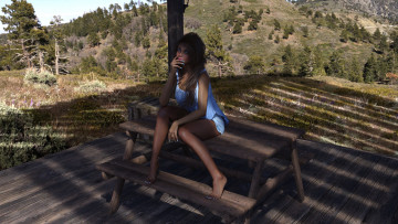 Картинка 3д+графика люди+ people фон взгляд девушка