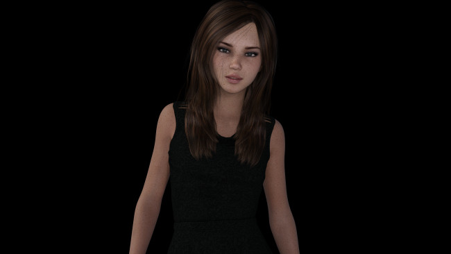 Обои картинки фото 3д графика, люди , people, фон, взгляд, девушка