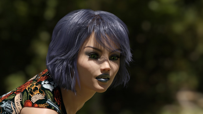 Обои картинки фото 3д графика, портрет , portraits, фон, взгляд, девушка