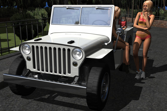 Обои картинки фото 3д графика, люди-авто, мото , people- car ,  moto, фон, взгляд, девушки