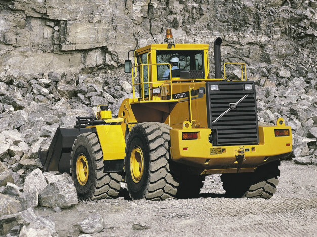 Обои картинки фото техника, фронтальные погрузчики, volvo