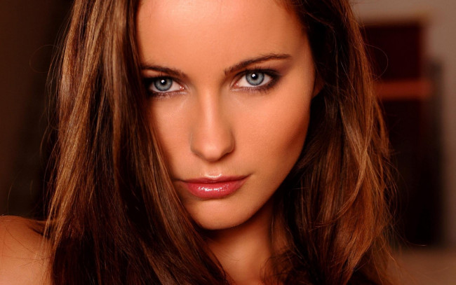 Обои картинки фото девушки, kyla cole, шатенка, лицо