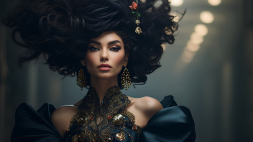 Картинка девушки -+лица +портреты модель портрет брюнетка серьги