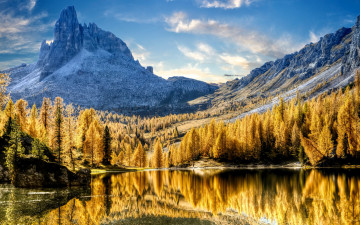 Картинка природа реки озера горы лес осень озеро