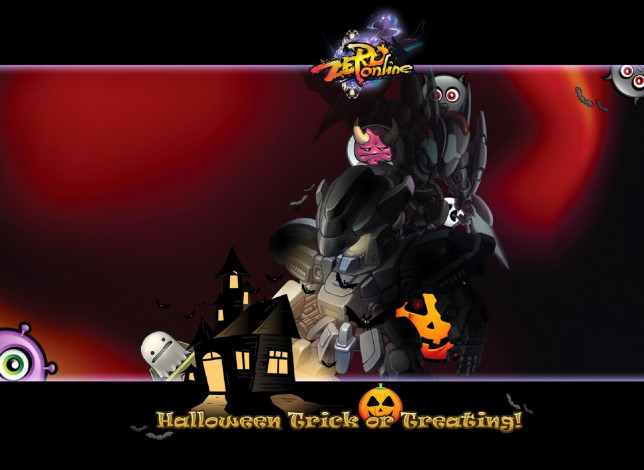 Обои картинки фото видео игры, zero online, дом, робот, хэллоуин