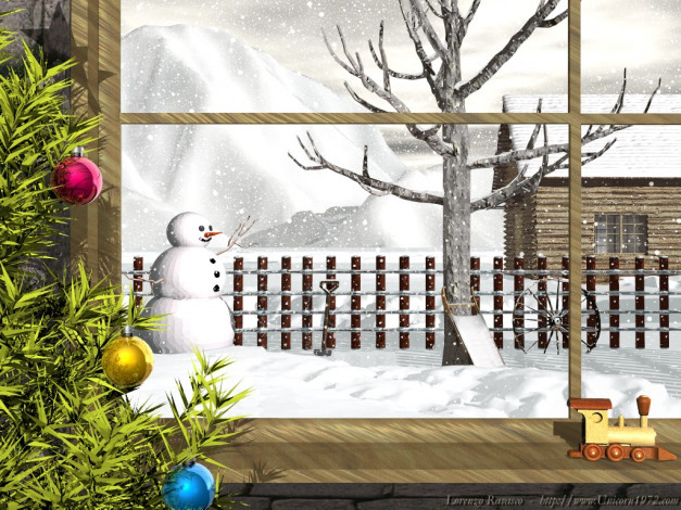 Обои картинки фото праздничные, 3д, графика, новый, год