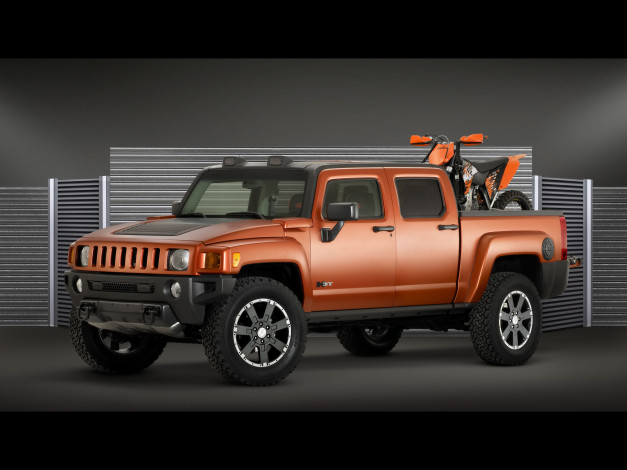 Обои картинки фото 2008, hummer, h3t, weekend, warrior, автомобили