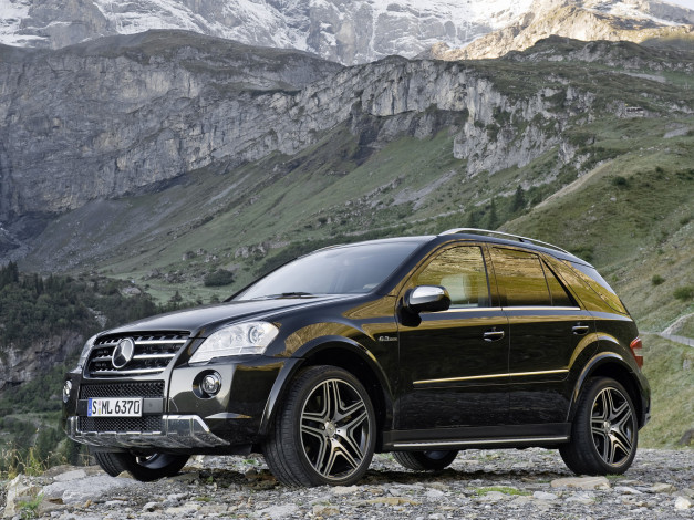 Обои картинки фото mercedes, benz, ml63, amg, performance, studio, 2009, автомобили