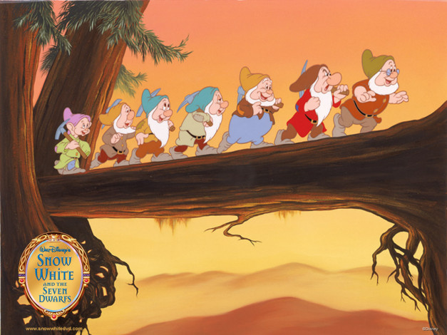 Обои картинки фото мультфильмы, snow, white, and, the, seven, dwarfs, disney, гномы