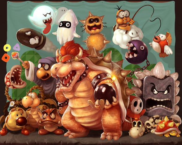 Обои картинки фото видео, игры, super, mario, bros