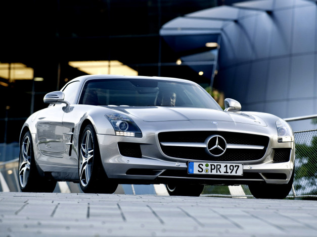 Обои картинки фото mercedes, benz, sls, amg, 2011, автомобили