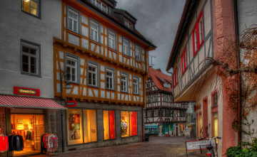Картинка германия вайблинген города улицы площади набережные улица сумерки дома