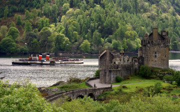 Картинка eilean замок scottish города эйлиан донан шотландия