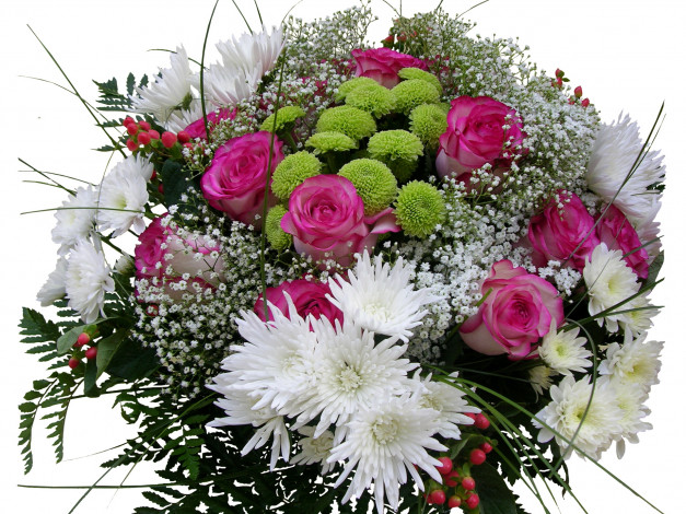 Обои картинки фото цветы, букеты, композиции, хризантемы, букет, розы