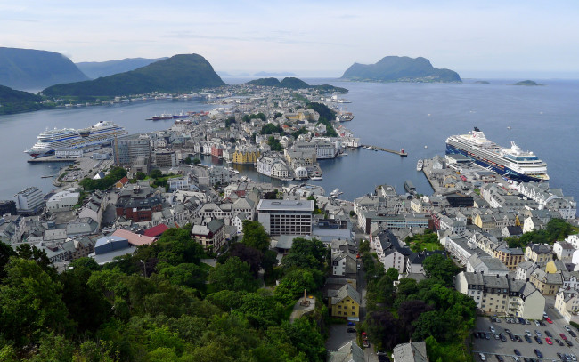 Обои картинки фото norway, alesund, города, панорамы