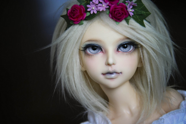 Обои картинки фото разное, игрушки, веночек, кукла