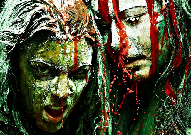 Обои картинки фото -Unsort Креатив, девушки, unsort, креатив, взгляд, капли, краски