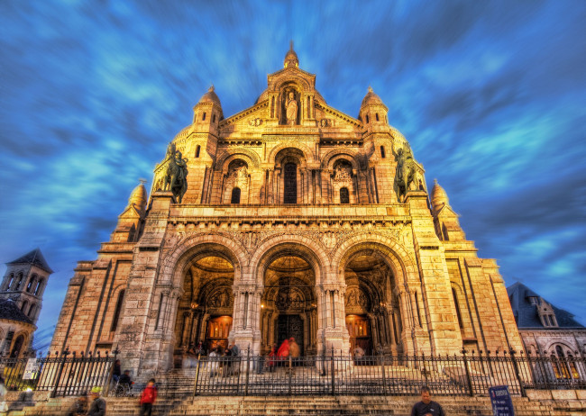 Обои картинки фото sacred, heart, basilica, paris, france, города, париж, франция, базилика, святого, сердца