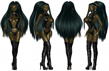 обоя 3д графика, _science fiction, фон, взгляд, девушка