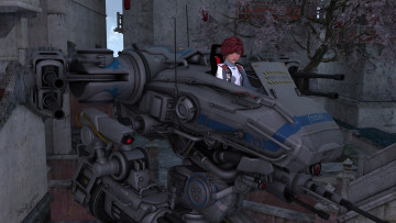 Картинка 3д+графика фантазия+ fantasy автомобиль взгляд девушка