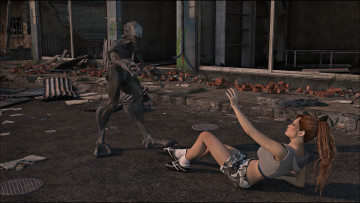 Картинка 3д+графика фантазия+ fantasy существо девушка