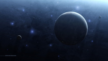 Картинка космос арт звезды планета