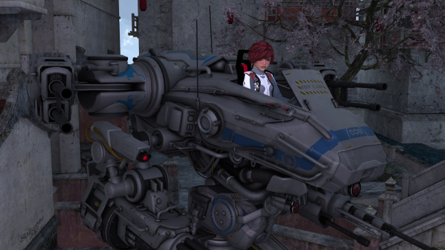 Обои картинки фото 3д графика, фантазия , fantasy, автомобиль, взгляд, девушка