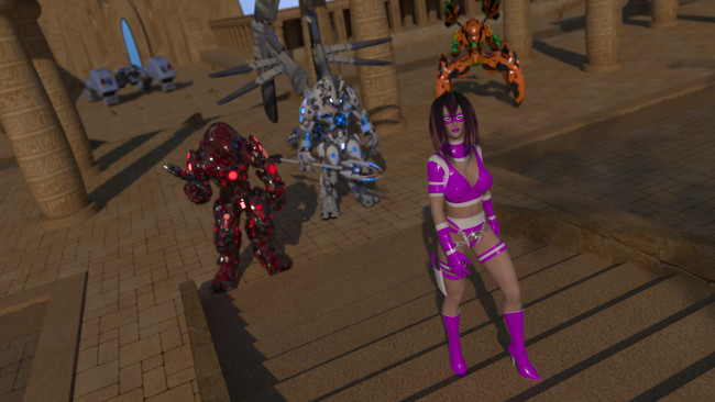 Обои картинки фото 3д графика, фантазия , fantasy, роботы, взгляд, девушка