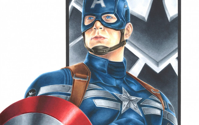 Обои картинки фото рисованное, кино, steve, rogers, captain, america, art, marvel, comics