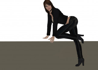 Картинка 3д+графика люди+ people фон взгляд девушка