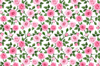 Картинка векторная+графика цветы+ flowers цветы узор веточки розы