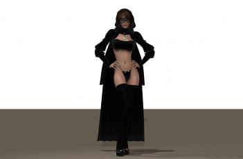 обоя 3д графика, люди , people, девушка, взгляд, фон