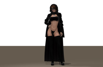 Картинка 3д+графика люди+ people взгляд фон девушка